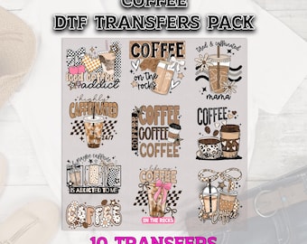 Coffee DTF Transfer, Coffee DTF Bundle, Coffee DTF Pack, Dtf Prints, Ready to Press, Dtf Grab Bag, Coffee Shirt Transfer,Heat Press Transfer