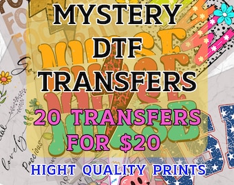 Mystery DTF Transfers, DTF Print, Mystery Pack Bundle, DTF Transfer Ready For Press, Dtf Bundle, Heat Transfer, Mystery Bundle, Dtf Prints