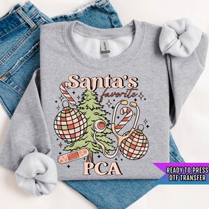 Santa&#39;s Fav PCA DTF Transfers Ready For Press, Merry Christmas DTF Prints, Heat Press Transfer, Nurse Dtf Print, Direct To Film, Santa Claus