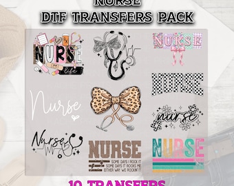 Nurse DTF Transfer, Nurse DTF Bundle, Nurses Trendy Design Dtf Prints, Ready to Press, Dtf Grab Bag, RN, Cna Transfers, Nurse Registered Dtf