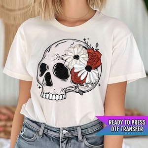 Halloween Skull DTF Transfers, Skeleton Dtf Transfer, Halloween DTF Transfer Ready For Press, Spooky Season, Heat Press Transfer, Horror Dtf