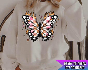 Butterfly DTF Transfer Ready For Press, Butterfly Dtf Print, Direct To Film, Butterfly DTF Transfers, Heat Press Transfer, T-shirt Transfers