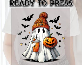 Ghosts Ready To Press, Halloween DTF Transfers, Halloween DTF Transfer Ready For Press, Horror Halloween Dtf Transfers, Pumpkin Dtf Prints