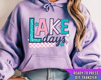 Lake Days DTF Transfer Ready For Press Family Cute Lake Day Dtf Print Lake Group DTF Prints Heat Press Transfer Direct To Film Lake Days DTF