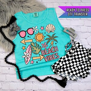 Beach Vibes DTF Transfers, Summer DTF Transfers Ready For Press, Heat Press Transfers, DTF Print, Direct To Film, Bulk Dft, Summer Transfers
