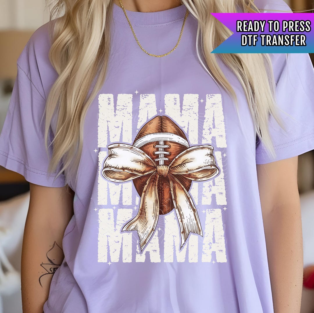 Football Mama DTF Transfer Ready for Press, DTF Transfers, Heat Press ...