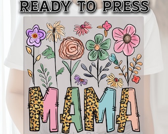 Floral Mama DTF Transfer, Mama DTF Print, DTF Transfer Ready For Press, Mama Heat Press Transfer, Floral Mama Transfer, Ready For Press, Dtf