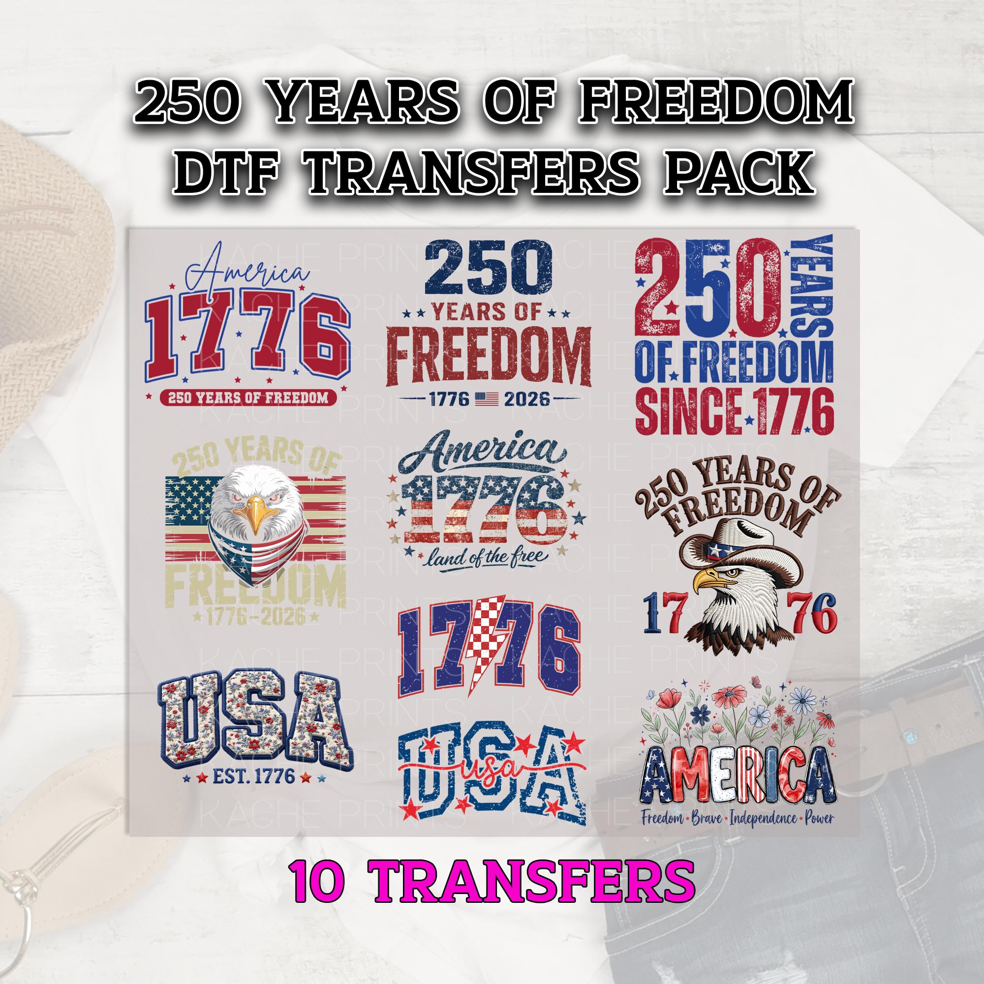 250 Years Dtf Gang Sheet - Etsy