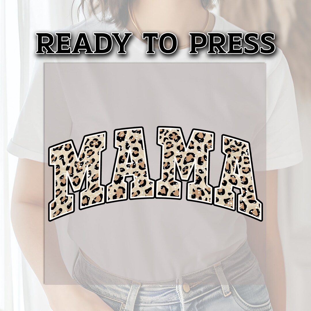 Leopard Mama DTF Transfer, DTF Transfer Ready for Press, Mama Heat ...