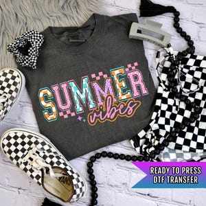 Summer Vibes DTF Transfers Ready For Press, Beach Dtf Prints, Summer DTF, Heat Press Transfer, Coastal Dtf, Direct To Film, Custom Transfers