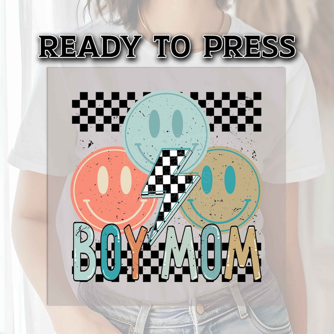Boy Mom DTF Transfer Ready for Press, DTF Transfers, Heat Press ...