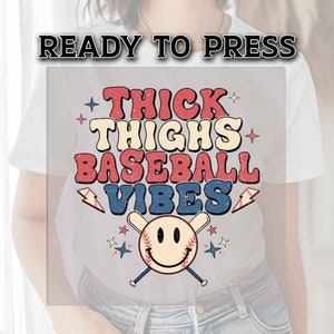 Baseball DTF Transfer Ready For Press, Dtf Heat Transfer, Baseball DTF Transfers, Heat Press Transfer, Ready For Press, Baseball Vibes Dtf