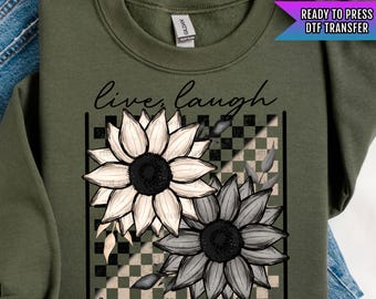 Live Laugh, Leave Me Alone DTF Transfers Ready For Press, Sunflower DTF Print, Heat Press Transfer, Direct To Film, It's A Beautiful Day Dtf