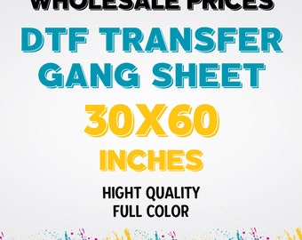 DTF Transfers, DTF Prints, DTF Gang Sheet, Custom Dtf Transfers Ready For Press, Bulk Wholesale Dtf Print For T-Shirt Heat Transfer