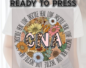 CNA DTF Transfer, Nurse DTF Transfer Ready For Press, Nurse Heat Press Transfer, Nurse Transfer, Dtf Print, Nursing Heat Transfer, Cna Print