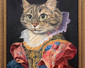 Real oil painting on canvas (painting of your pet)