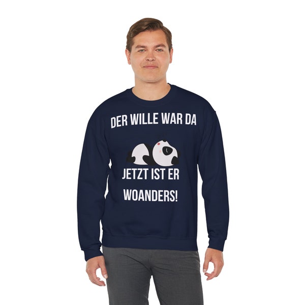 Sprüche Sweatshirt für Schlafmützen - niedlicher Panda