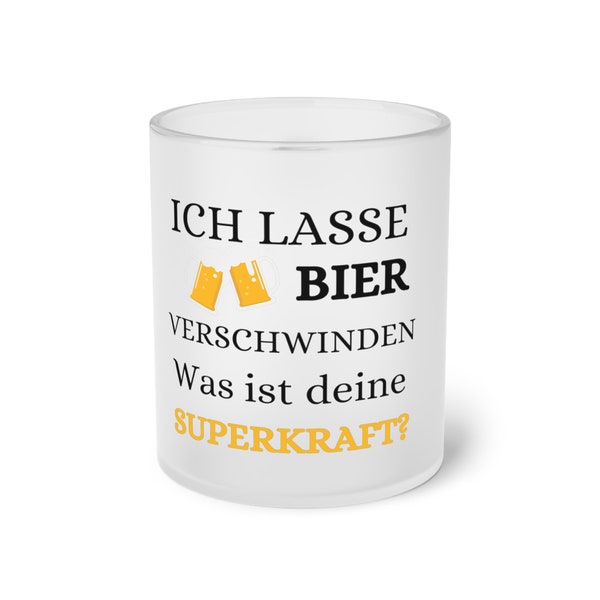 Tasse mit Spruch - Originelles Geschenk Bier Liebhaber - 330ml - Milchglas