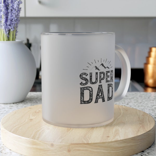 Milchglas Tasse Superdad - Kaffeetasse für Papas - Becher für Väter
