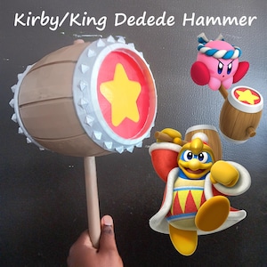 Kirby/King Dedede Hammer | Kirby Hammer Ability | King Dedede Hammer | 3D Printed Figurine