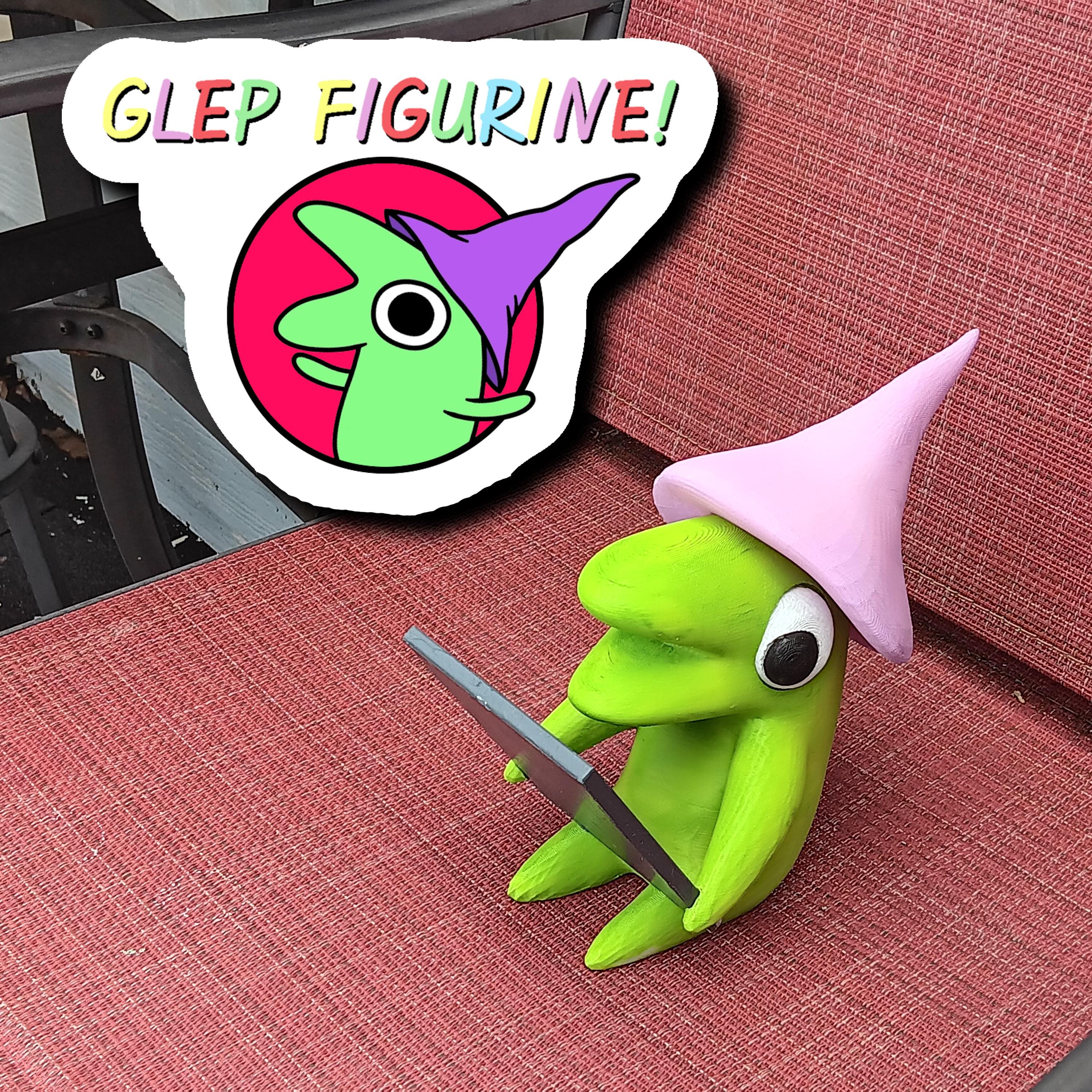 Sitting Glep Figurine | Smiling Friends | 3D Printed Figure | Hand