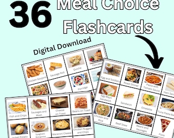 Aide visuelle pour les choix de repas, Aide visuelle pour la démence, Aide visuelle pour les personnes âgées, Cartes de communication, Aide pour la démence, Autisme, Nomenclature