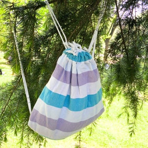 Türkischer Bio-Baumwoll-Yoga- und Pool-Turm und Tasche, personalisiertes Stickerei-Monogramm und Aura-Numerologie, Unisex-Weekender-Rucksack