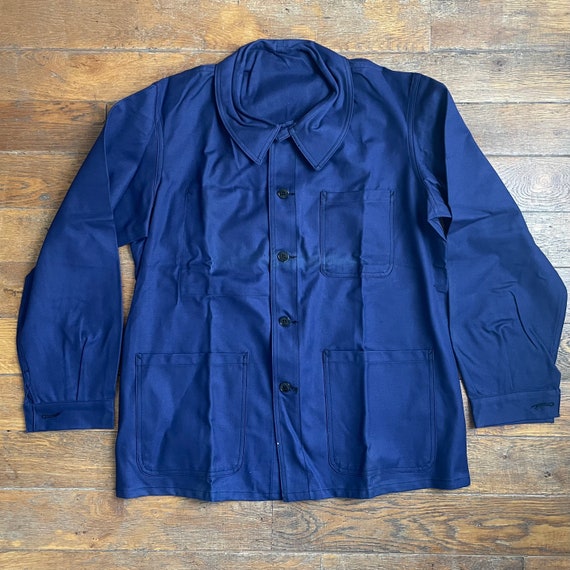 Circa 1970s French Chore Jacket / Classic Vintage Workwear Bleu De
