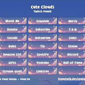 Cloud Cute Twitch Panels
