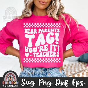 Last Day of School PNG, beste ouders, tag You're It SVG, grappige leraar, zomervakantie leraar shirt, schattige bestanden voor Cricut en Silhouette
