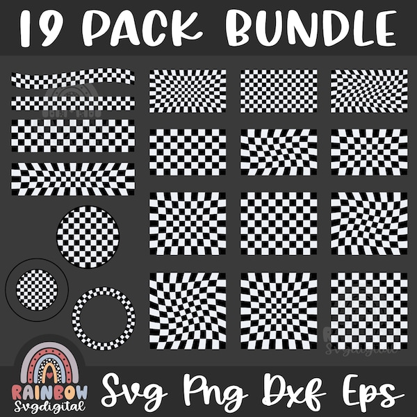 Checkered Bundle SVG, Instant Download, Checkered Pattern Svg, Bundle PNG, Seamless Checkered Pattern, Cute Files for Cricut and Silhouette