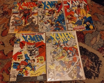 45 verschiedene Vintage Marvel 'X-Men' Comics in Sleeves & Backing (ausgezeichnete Form)