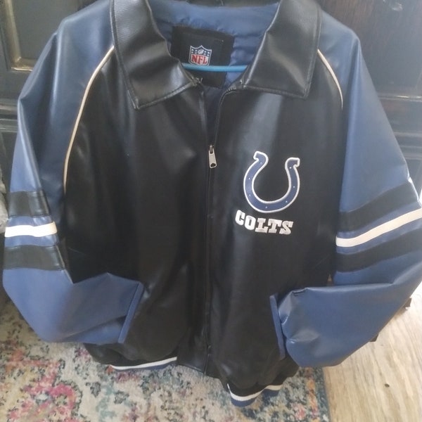 New XL Indianapolis Colts G-III Sports Faux Leather Heavyweight Coat