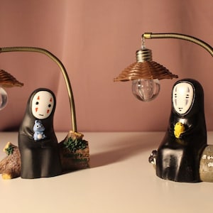 Studio Ghibli Figurines lumineuses nocturnes animées sans visage, lampe Miyazaki Hayao, cadeau de fan image 1