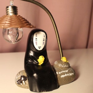 Studio Ghibli Figurines lumineuses nocturnes animées sans visage, lampe Miyazaki Hayao, cadeau de fan image 3