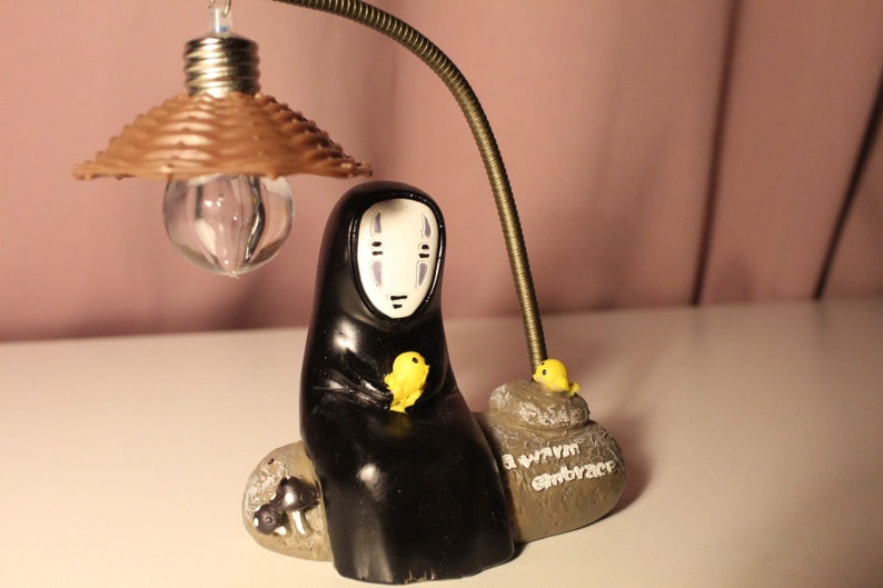 Studio Ghibli Figurines lumineuses nocturnes animées sans visage, lampe Miyazaki Hayao, cadeau de fan image 3