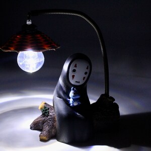 Studio Ghibli Figurines lumineuses nocturnes animées sans visage, lampe Miyazaki Hayao, cadeau de fan image 10