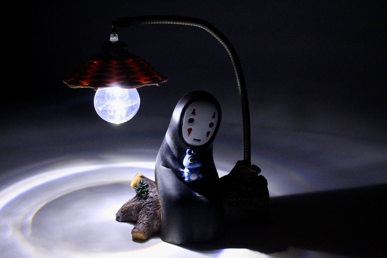 Studio Ghibli Figurines lumineuses nocturnes animées sans visage, lampe Miyazaki Hayao, cadeau de fan image 10