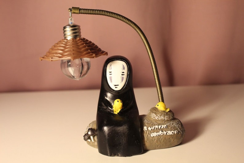 Studio Ghibli Figurines lumineuses nocturnes animées sans visage, lampe Miyazaki Hayao, cadeau de fan image 2