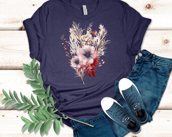 Flower T-Shirt | Floral Tee | Flower Lover Gift | Garden T-Shirt | Flower Print Shirt | Cute Flower Shirt