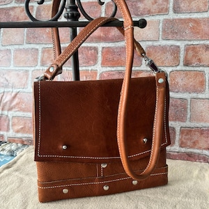 leather messenger crossbody bag