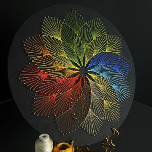 DIY Mandala String Art Kit: Handgjord blomtrådmålning