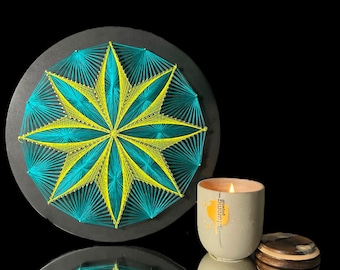 Mandala String Art Kit: DIY Thread Painting, Handmade Wall Art