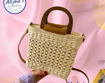 Summer Top Handle bags | Handwoven bags |Handcraft Woven Shoulder bags | Women's Woven Beach Bag | Ladies handbag | Valentine's Day Gift |