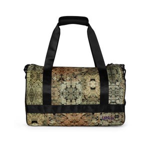 NW Nugz “Green Buds” Gym Bag. Marijuana-Flower Photo-Mosaic Art print