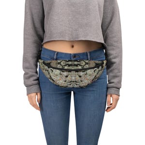 NW Nugz “Purple Buds” Fanny Pack. Photo-Mosaic Mirror-Image Marijuana-Flower Art