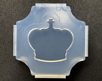 Molde de resina de 30 mm con forma de placa de corona / Molde de silicona de 30 mm con forma de placa de corona / Solo para resina UV / Derivado de moldes industriales / HandmadeLaboJapan