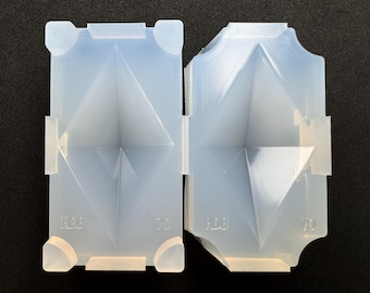 70mm Flat Faceted Diamond B Silicone Mold / For UV Resin Only / Industrial Mold Origin / HandmadeLaboJapan