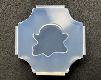 25mm Halloween Ghost Plate Silicone Mold / For UV Resin Only / Industrial Mold Derived / HandmadeLaboJapan