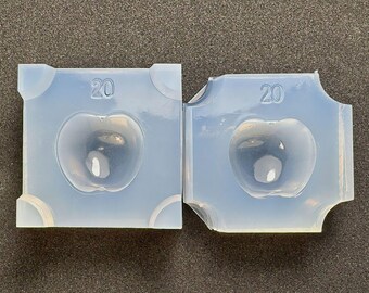 Molde de resina con forma de manzana partida / Solo resina UV / Molde industrial / HandmadeLaboJapan